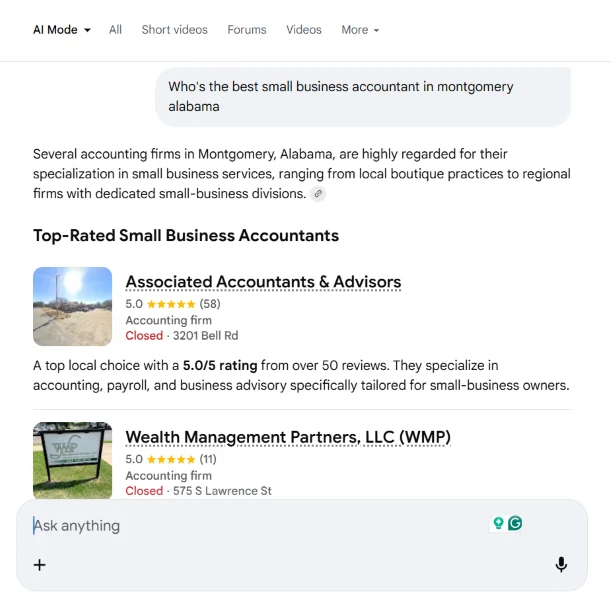 Marketing predictions -AI mode on Google.